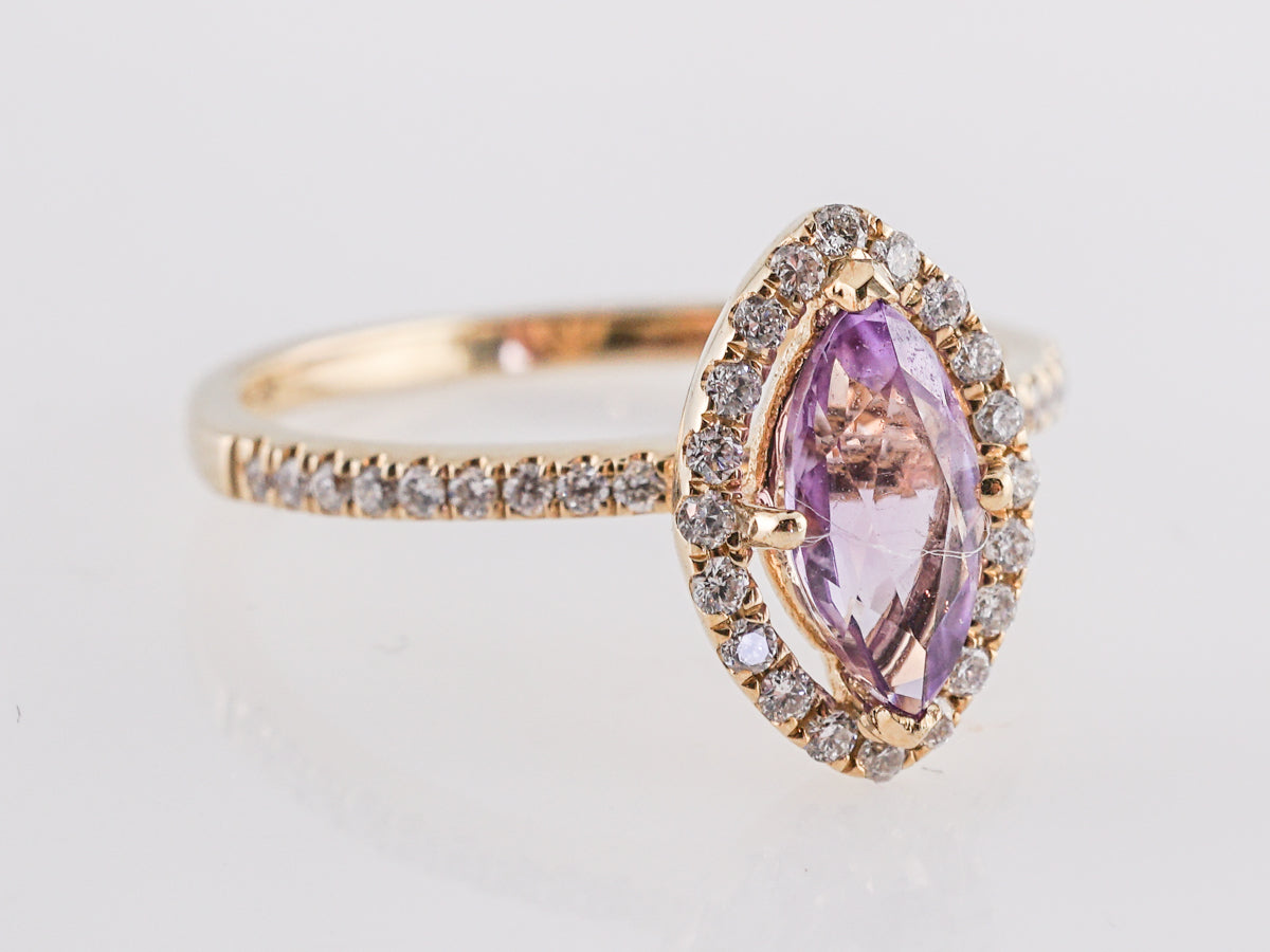 .60 Marquise Cut Amethyst Engagement Ring in 14k