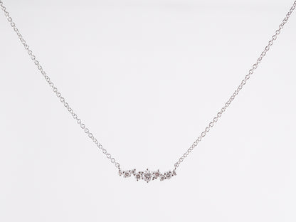 .12 Thin Diamond Pendant Necklace in 18K White Gold