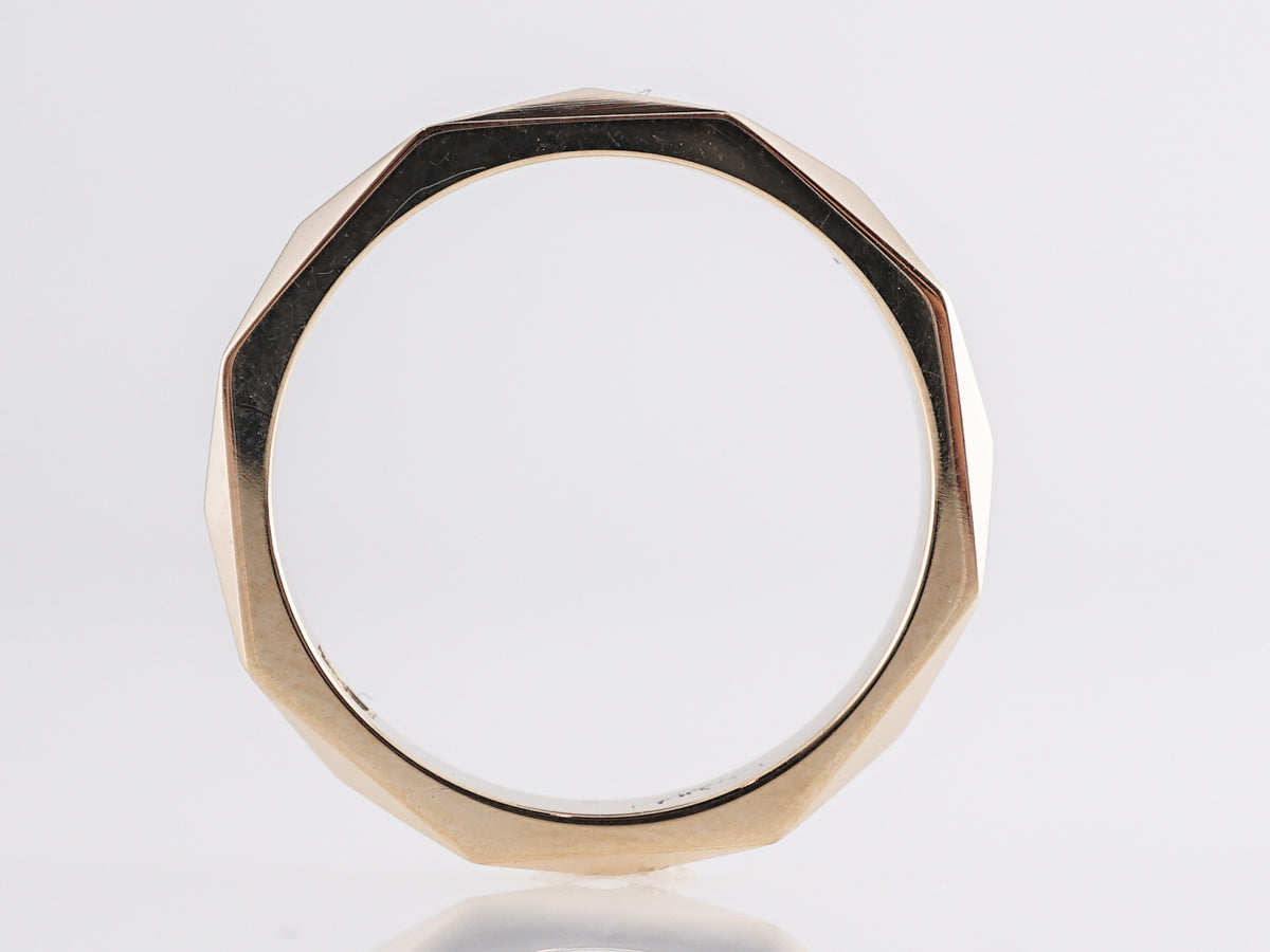 Geometric Wedding Band in 14k Yellow Gold