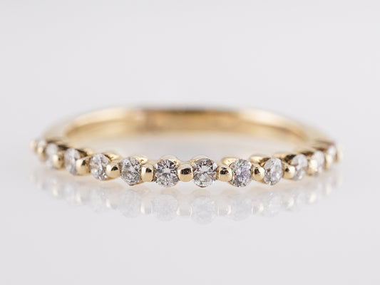 .33 Half-Eternity Diamond Wedding Band in 14k Yellow Gold