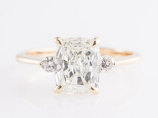 GIA 1.52 Carat Cushion Cut Diamond Engagement Ring in 14K