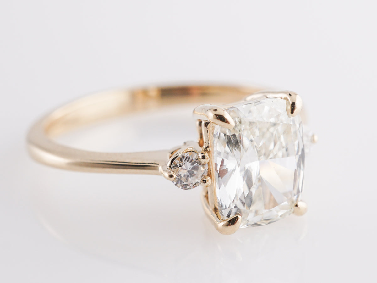 GIA 1.52 Carat Cushion Cut Diamond Engagement Ring in 14K