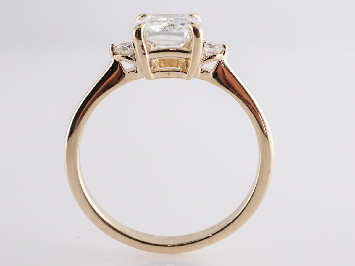 GIA 1.52 Carat Cushion Cut Diamond Engagement Ring in 14K
