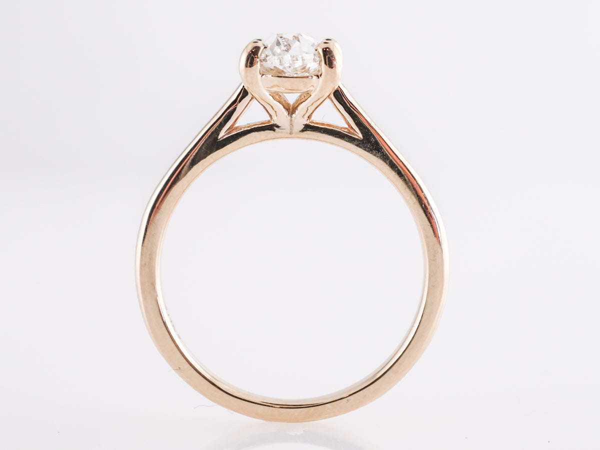 1.23 Oval Cut Diamond Engagement Ring 14k Yellow Gold