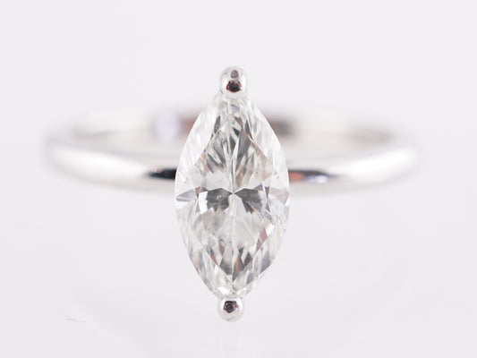 1.10 Marquise Diamond Solitaire Engagement Ring in 14K