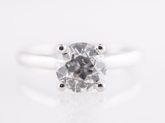 1.08 Old European Cut Diamond Ring in 14k White Gold