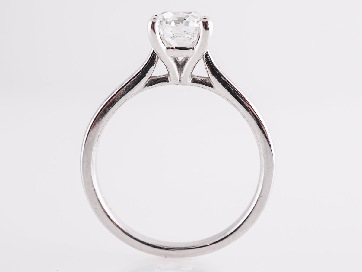 1.08 Old European Cut Diamond Ring in 14k White Gold