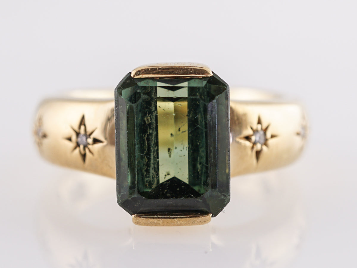 3.10 Tourmaline Cocktail Ring with Diamond Accents