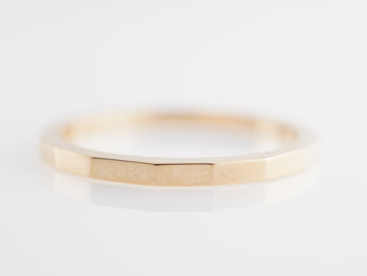 *** ON HOLD *** Thin Geometric Wedding Band in 14k Yellow Gold