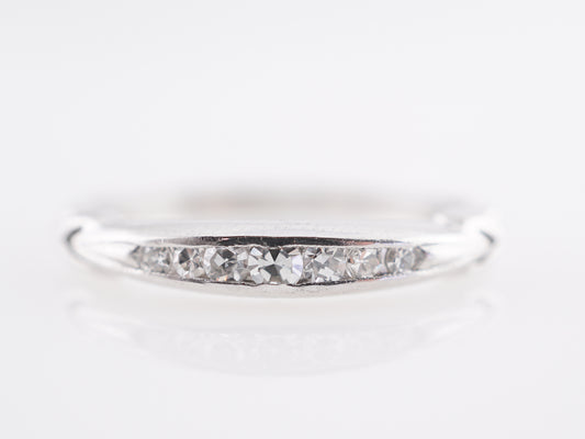 .21 Vintage Deco Diamond Wedding Band in Platinum