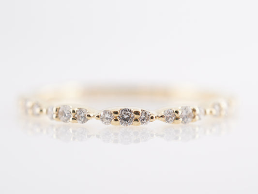 .24 Thin Diamond Wedding Band in 18k Yellow Gold