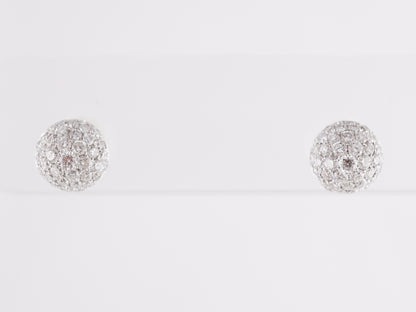 3.20 Cluster Diamond Earrings in 18k White Gold