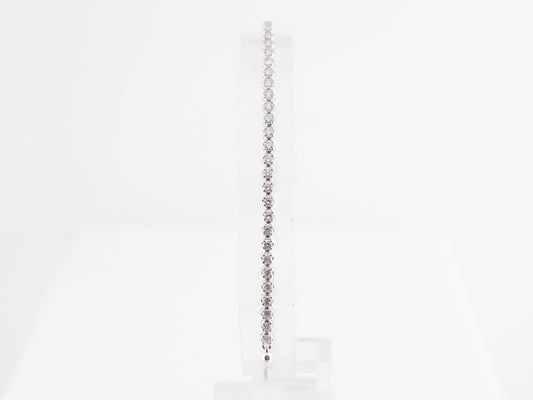 .75 Straight Line Diamond Bracelet in 14K White Gold