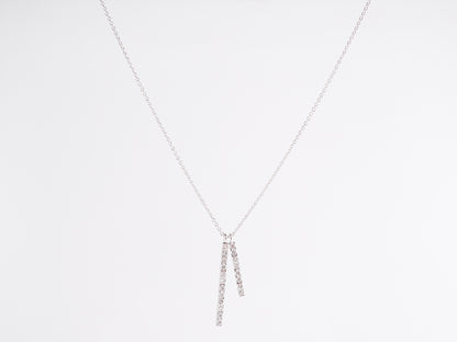 .34 Thin Bar Diamond Necklace in 18K White Gold