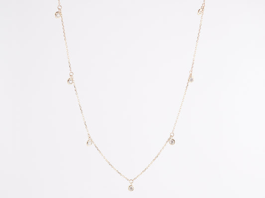 .43 Bezel Set Diamond Necklace in 14K Yellow Gold