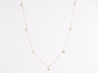 .43 Bezel Set Diamond Necklace in 14K Yellow Gold