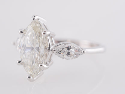 1.81 Marquise Diamond Engagement Ring in 14K White Gold