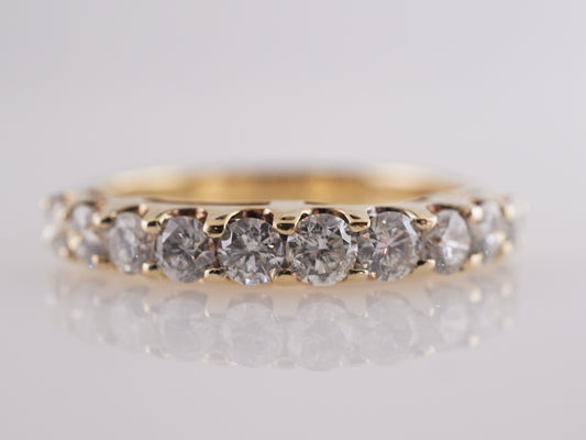 1.10 Diamond Wedding Band in 14k Yellow Gold