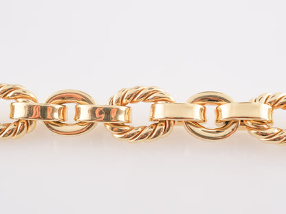 Chunky Braided Link Bracelet in 18k Yellow Gold