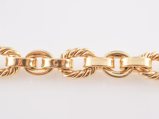 Chunky Braided Link Bracelet in 18k Yellow Gold