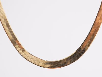 Omega Necklace in 14k Yellow Gold
