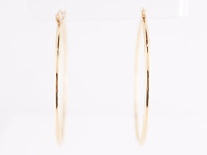 Simple Thin Hoop Earrings in 14k Yellow Gold