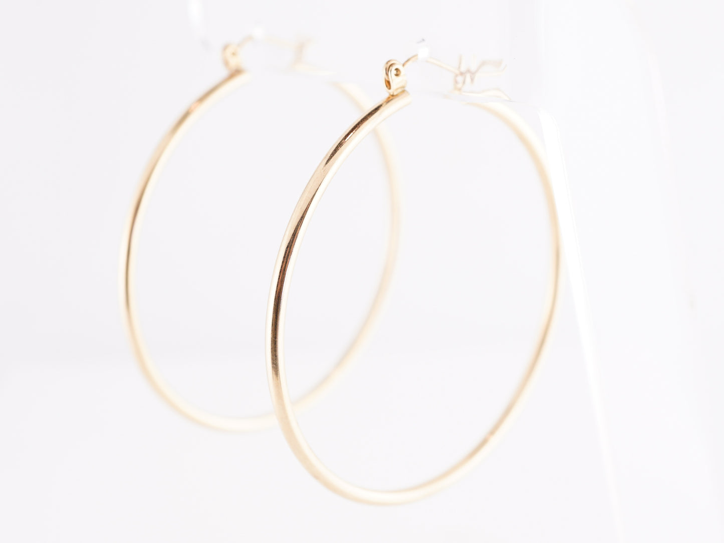 Simple Thin Hoop Earrings in 14k Yellow Gold
