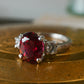 Tacori Oval Ruby Engagement Ring in Platinum