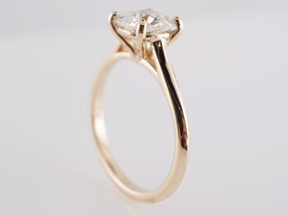 1.55 Carat European Cut Diamond Engagement Ring 14k Gold