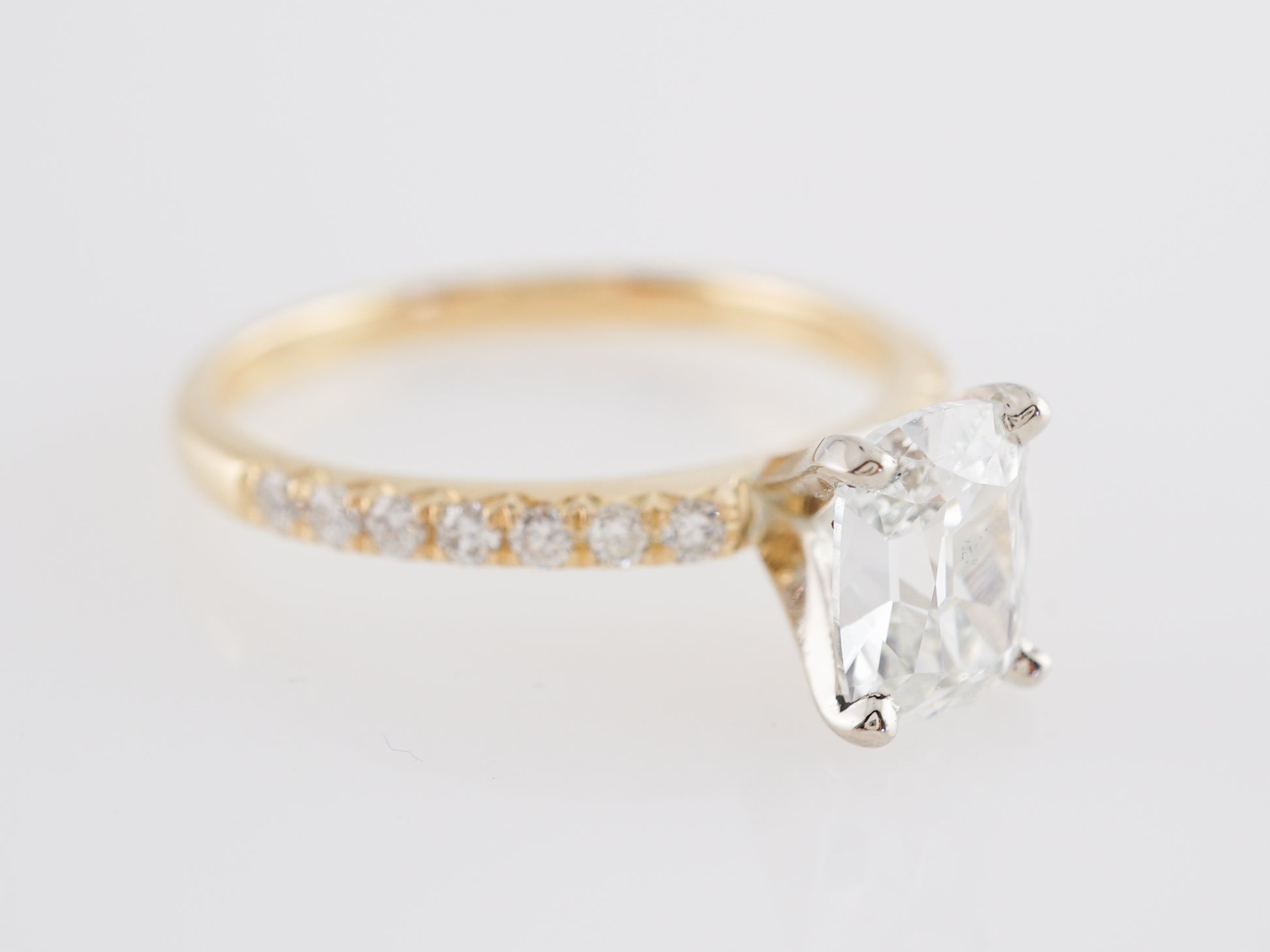 .99 Cushion Cut Diamond Engagement Ring in 14k Gold