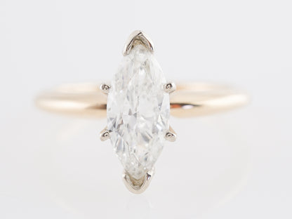 1.00 Carat Solitaire Marquise Cut Diamond Engagement Ring