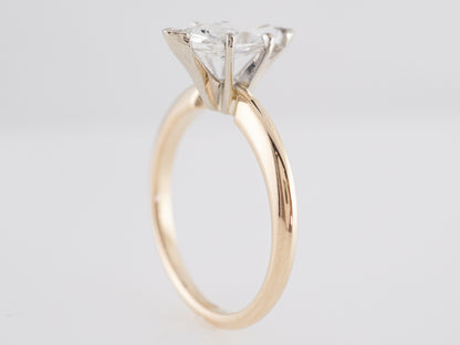 1.00 Carat Solitaire Marquise Cut Diamond Engagement Ring