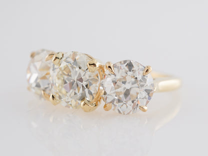 Vintage Harry Winston Three Stone Diamond Engagement Ring 14k
