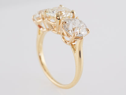 Vintage Harry Winston Three Stone Diamond Engagement Ring 14k