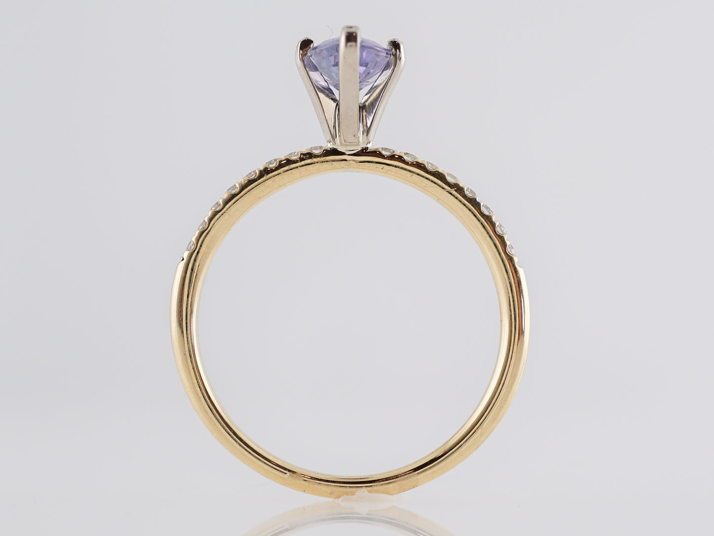 1.27 Marquise Cut Sapphire Engagement Ring in Yellow Gold