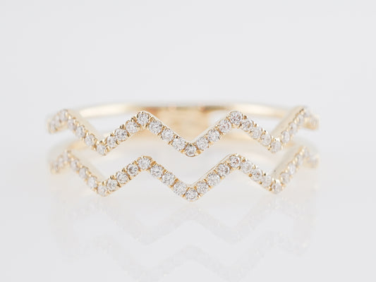 .18 Diamond Stacked Wedding Band in 14k Yellow Gold