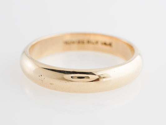 4mm Simple Wedding Band in 14k Yellow Gold