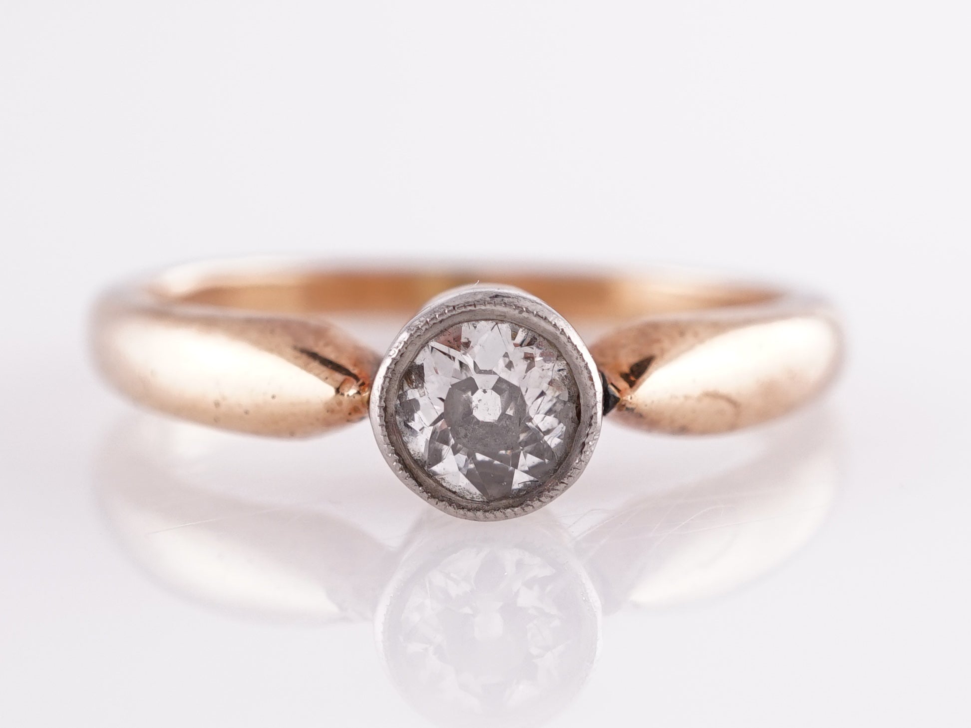 .35 Vintage Edwardian Diamond Engagement Ring in 18K
