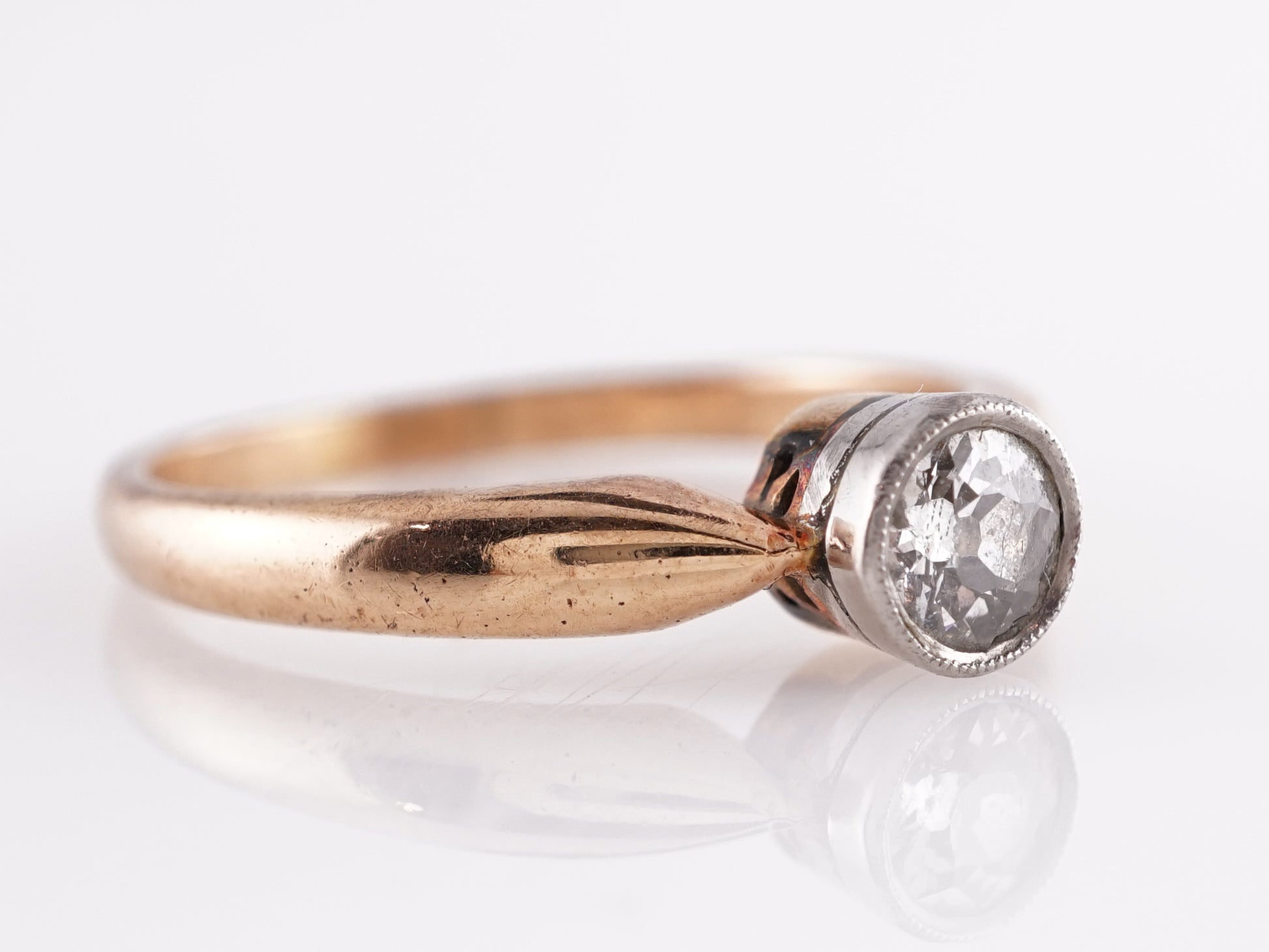 .35 Vintage Edwardian Diamond Engagement Ring in 18K