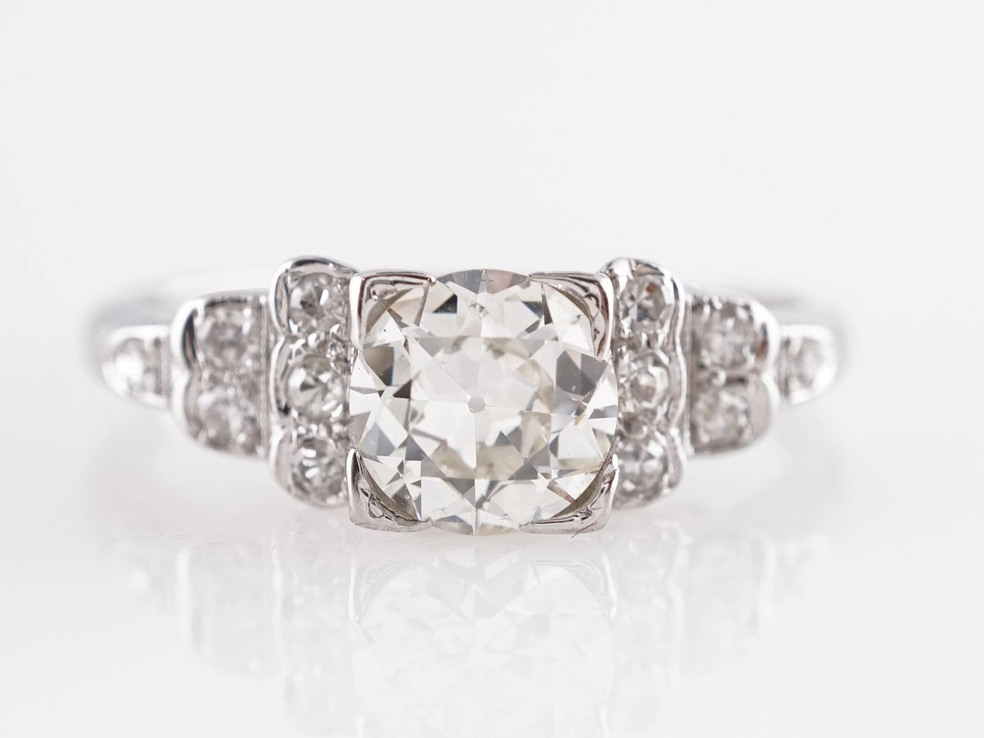 .70 Art Deco Diamond Engagement Ring in Platinum