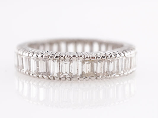 1.75 Emerald Cut Diamond Eternity Wedding Band in Platinum