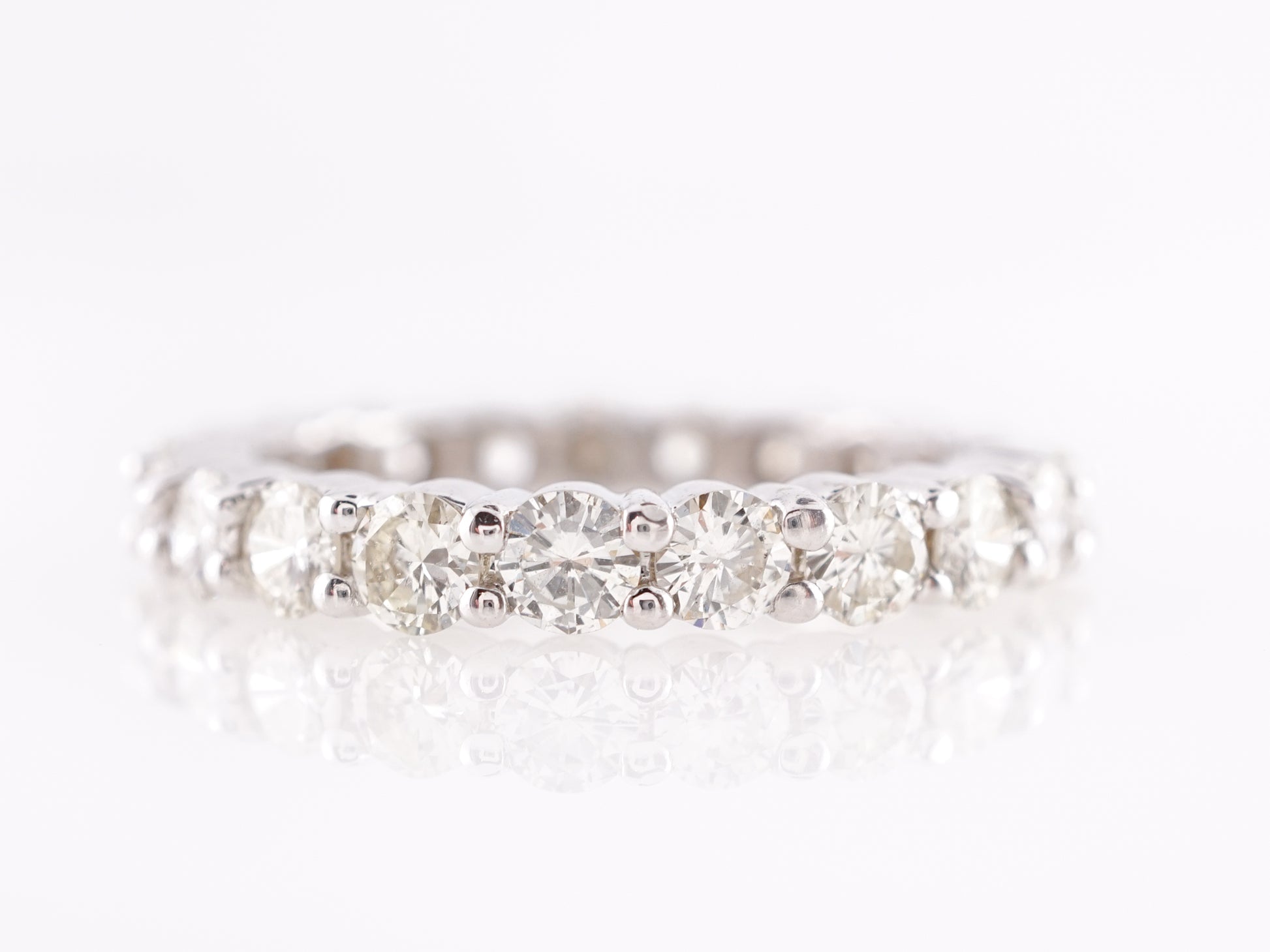 2.10 Round Brilliant Diamond Eternity Band in 14k White Gold