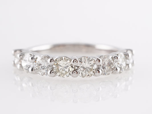 1.2 Half-Eternity Diamond Wedding Band in 14k White Gold