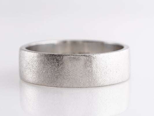 6mm Flat Edge Wedding Band in Platinum