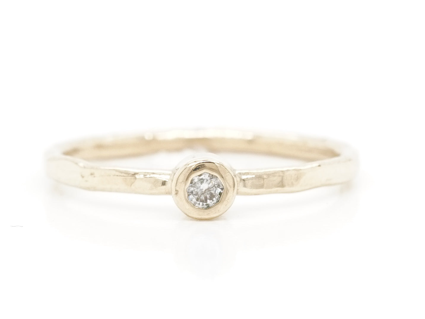 .05 Solitaire Diamond Stacking Band in 14k Yellow Gold