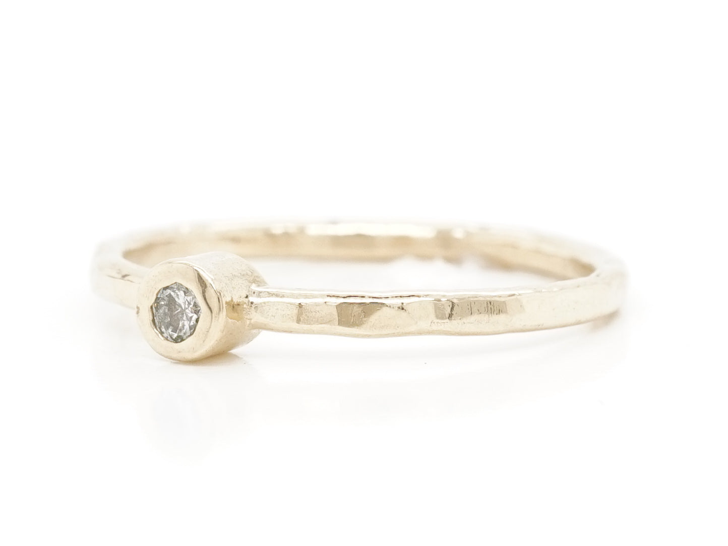 .05 Solitaire Diamond Stacking Band in 14k Yellow Gold