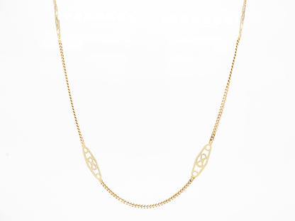 *** ON HOLD *** Ornate Mid-Century 18 Inch Chain in 14k Yellow Gold