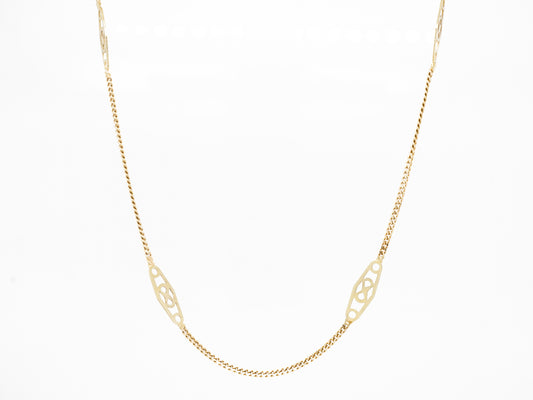 *** ON HOLD *** Ornate Mid-Century 18 Inch Chain in 14k Yellow Gold