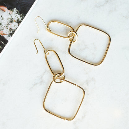 Faraone Mennella Link Earrings in 18K Yellow Gold