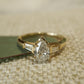 1.01 Pear Cut Diamond Engagement Ring in 14k Yellow Gold
